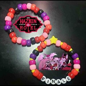 Hazbin Hotel 'Finale' Inspired Beaded Kandi Handmade Bracelet